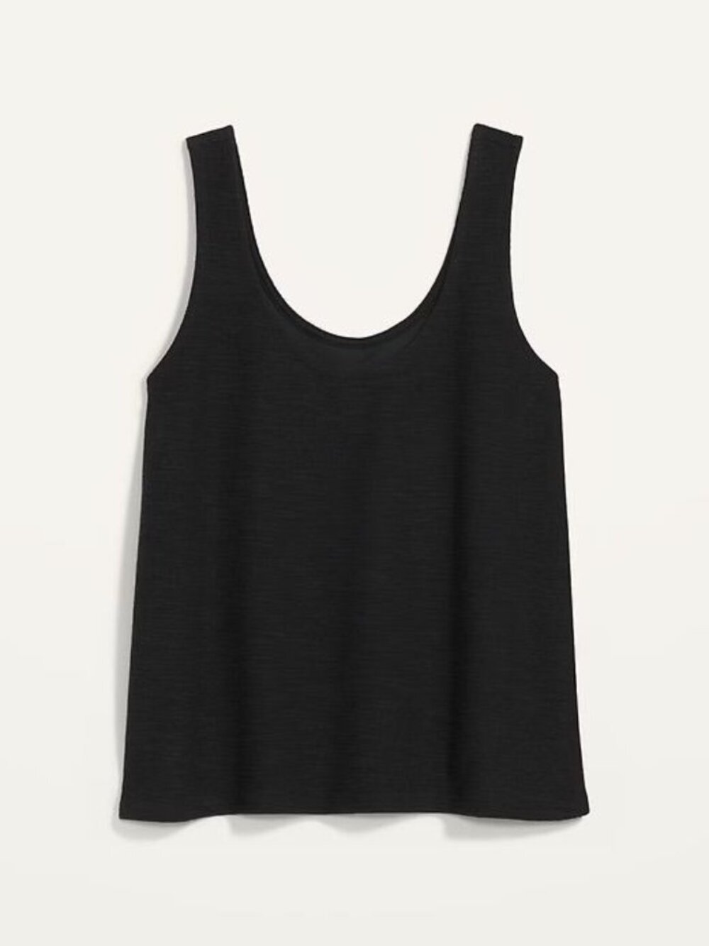 Old Navy Lightweight Textured Knit Tank Black Jack M EUC